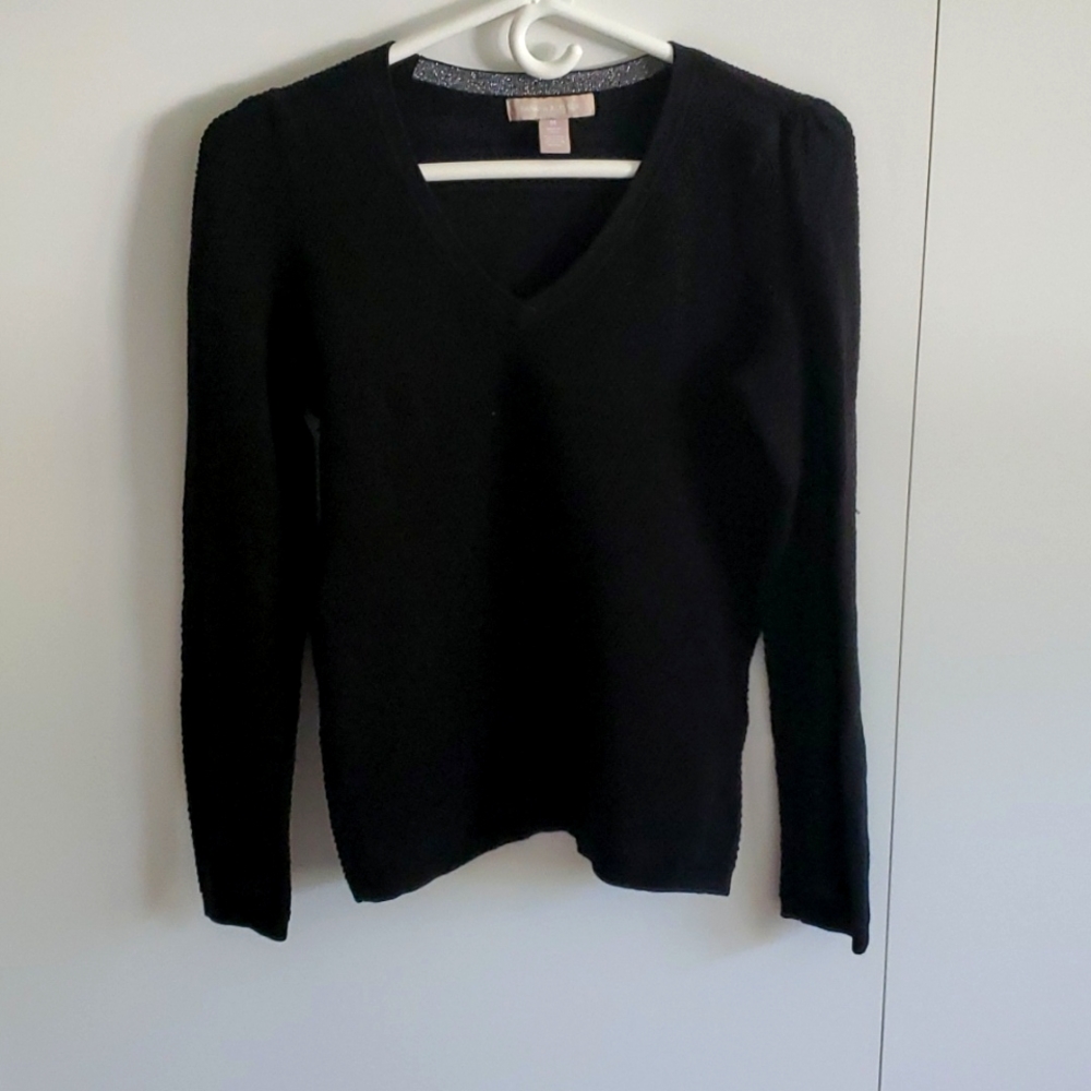 Black long-sleeved top